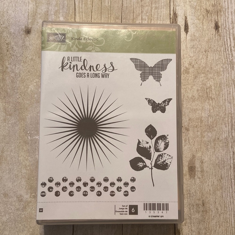 StampinUp wood block stamp set Kinda Eclectic